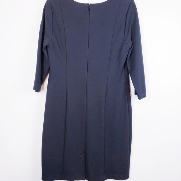 Chico's So Slimming Black Animal Print Classic style Dress Size 01 Medium‎ - Picture 5 of 9